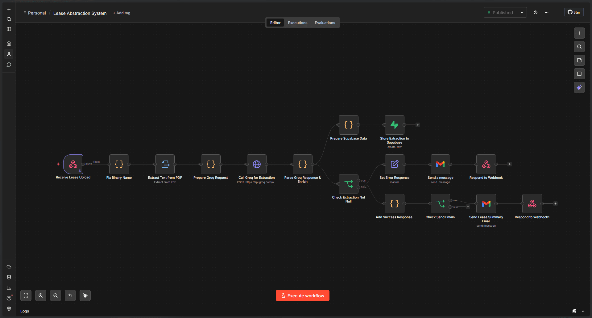 Lease Abstraction System screenshot 1