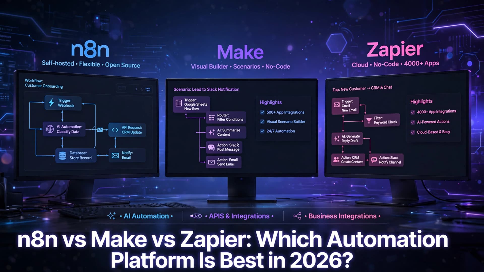 n8n vs Make vs Zapier: Which Automation Platform Is Best in 2026?