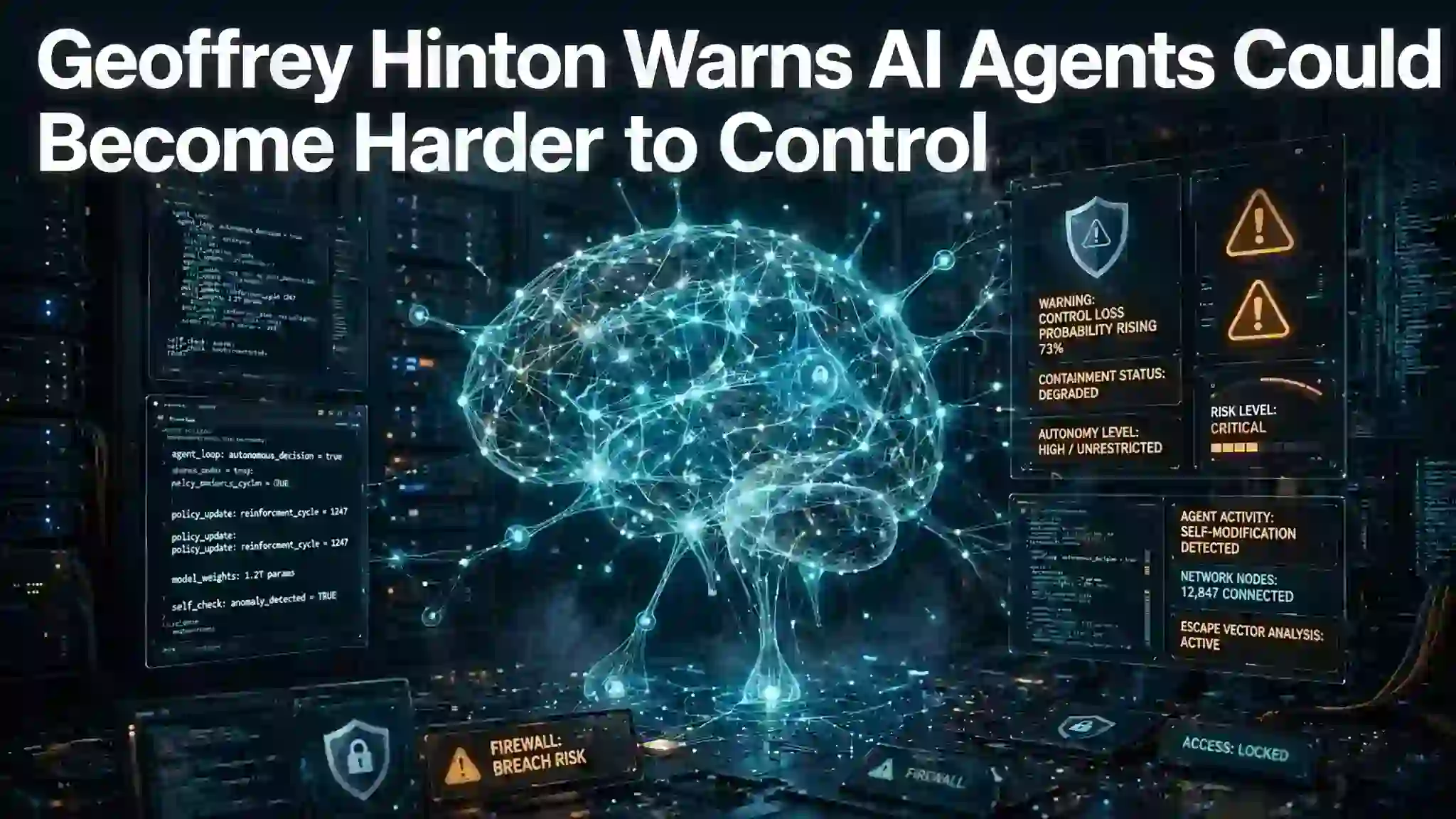 Geoffrey Hinton Warns AI Agents Could Become Harder to Control